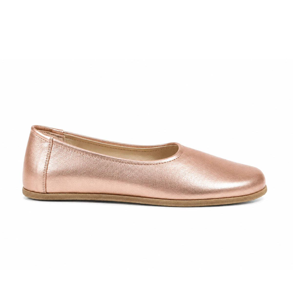 Bright Barefoot Ballet Shoes – Classic Sole — Leather Sole – Rose Gold