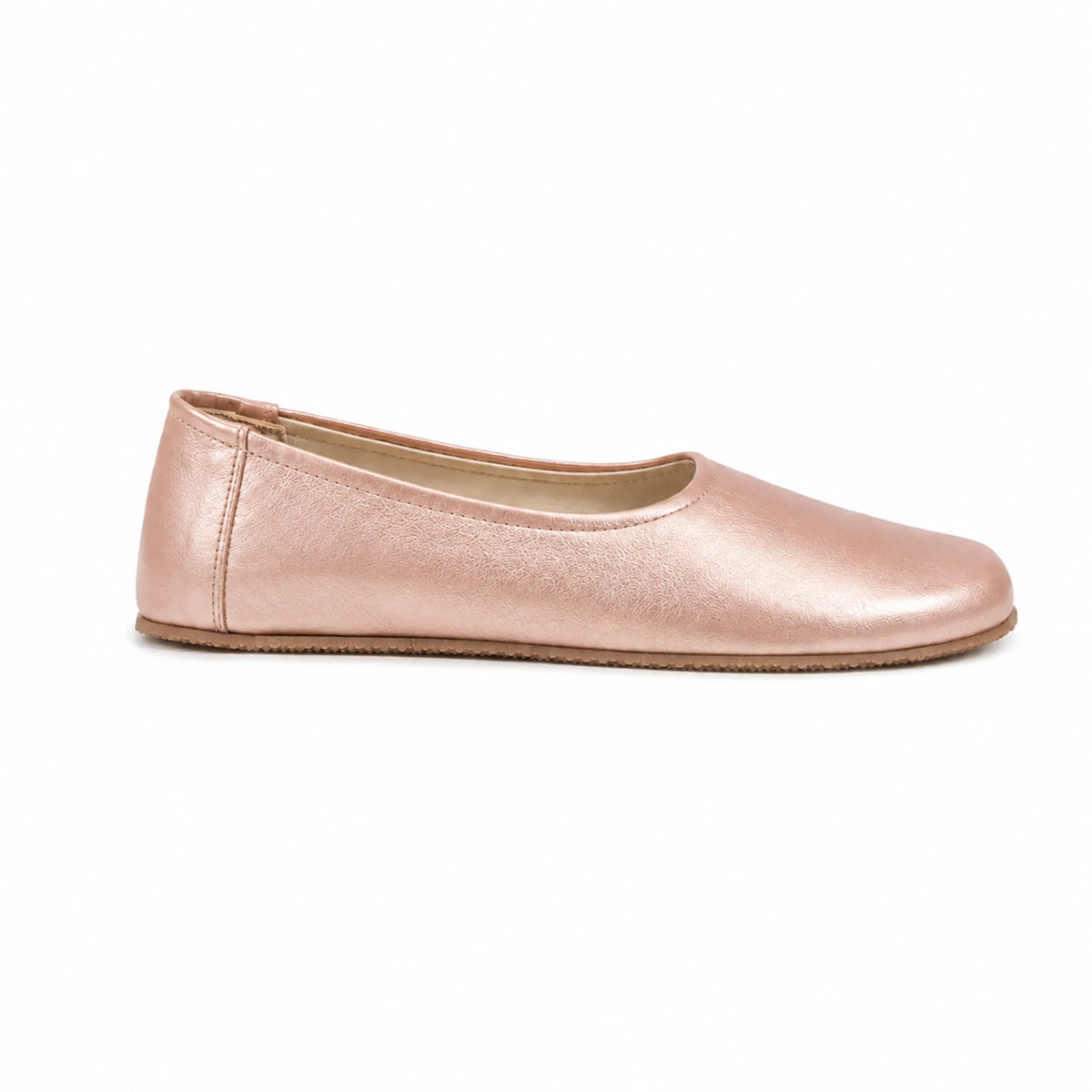 Bright Barefoot Ballet Shoes – Rubber Sole - Rose Gold