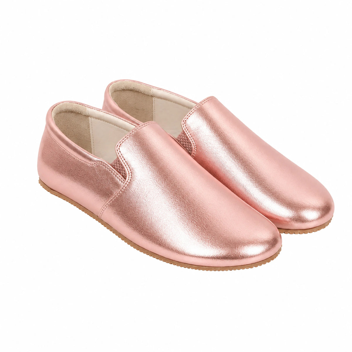 Bright Barefoot Slip-On Shoes – Rubber Sole – Rose Gold