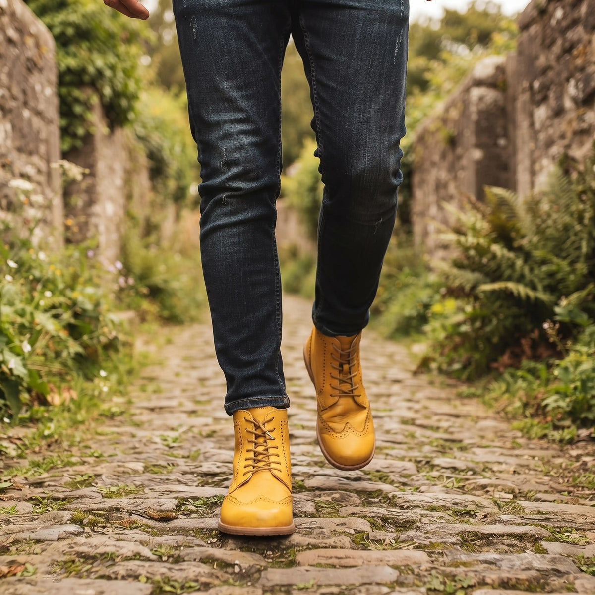 Smooth Barefoot Moccasin Boots Shoes – Eva Outsole – Yellow