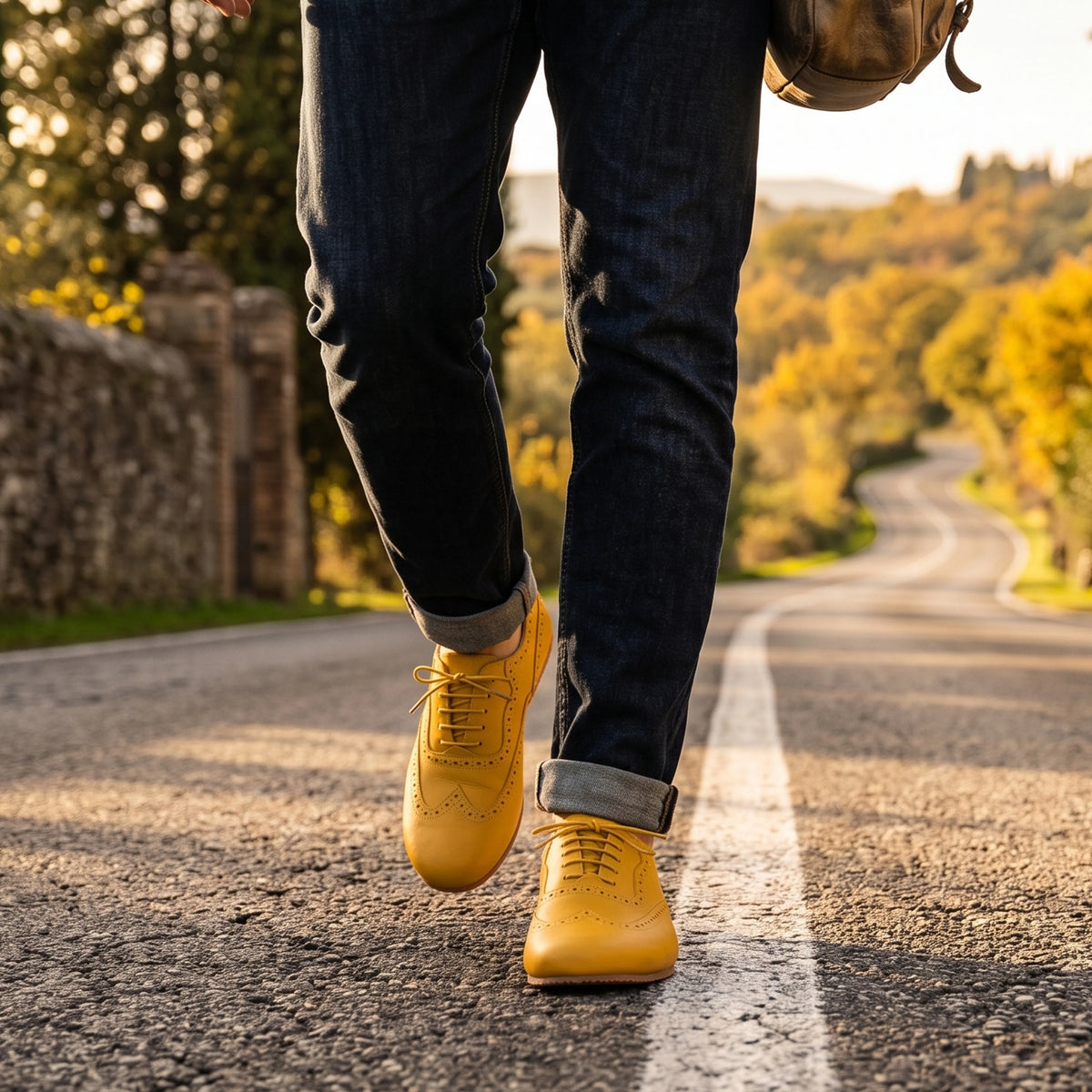 Smooth Barefoot Moccasin Shoes – Rubber Sole – Yellow