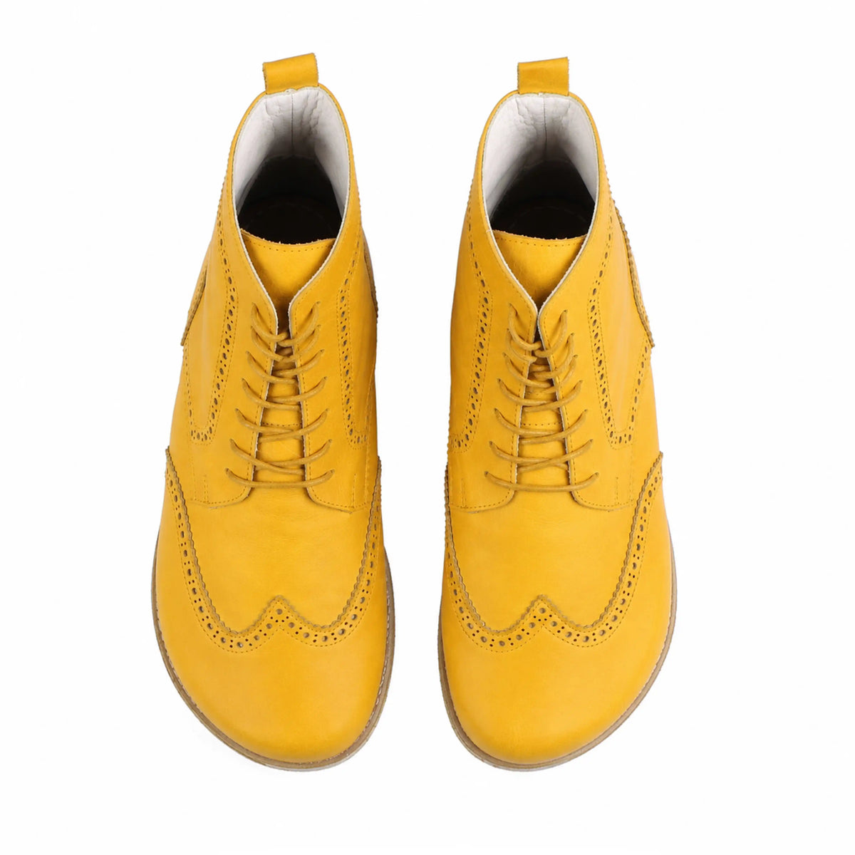 Smooth Barefoot Moccasin Boots Shoes – Classic Sole — Leather Sole – Yellow