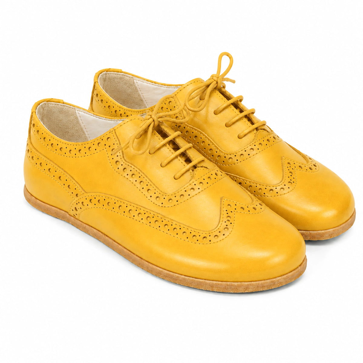 Smooth Barefoot Moccasin Shoes – Classic Sole — Leather Sole – Yellow