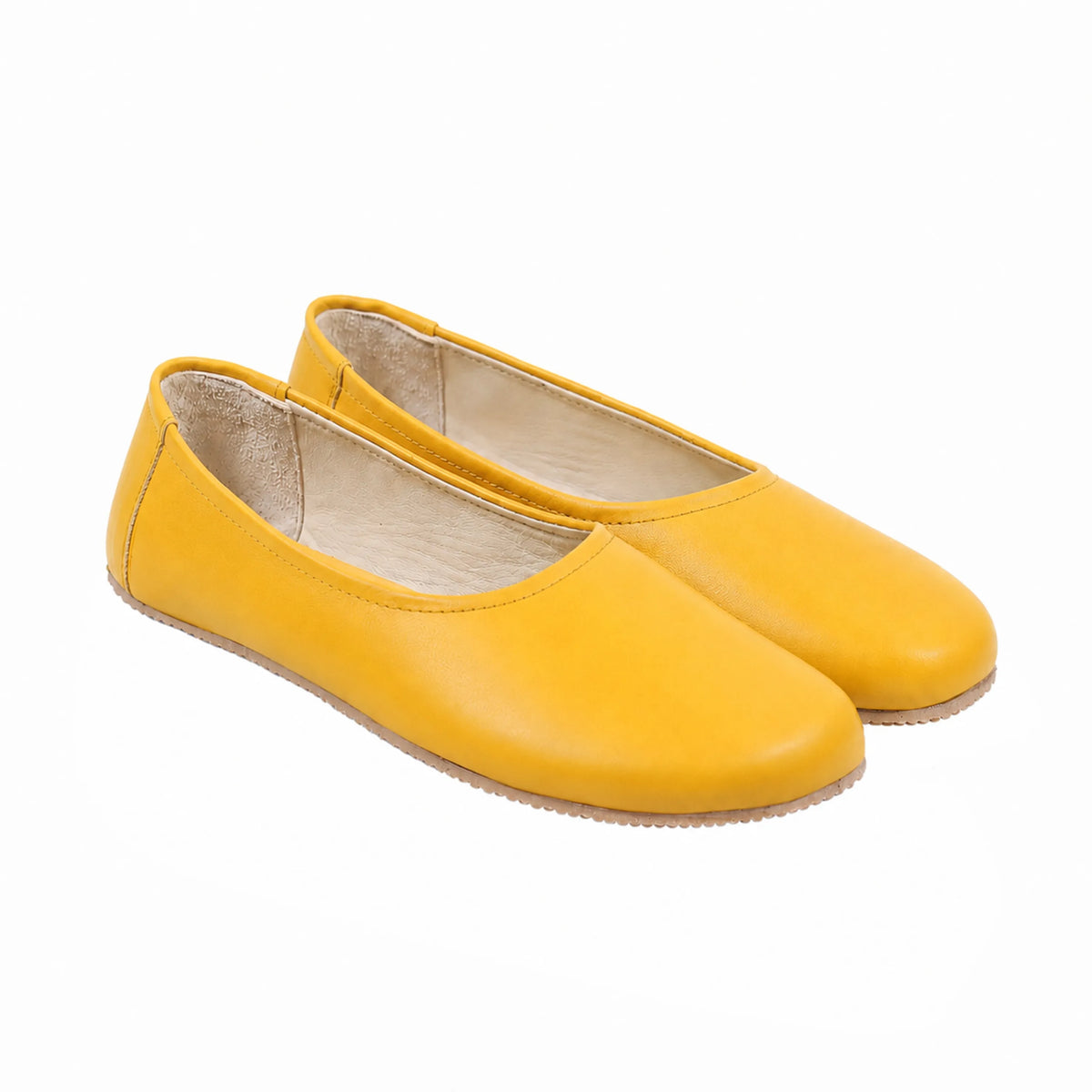 Smooth Barefoot Ballet Shoes – Rubber Sole – Yellow