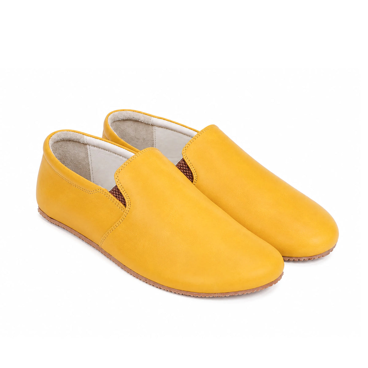 Smooth Barefoot Slip-On Shoes – Rubber Sole – Yellow