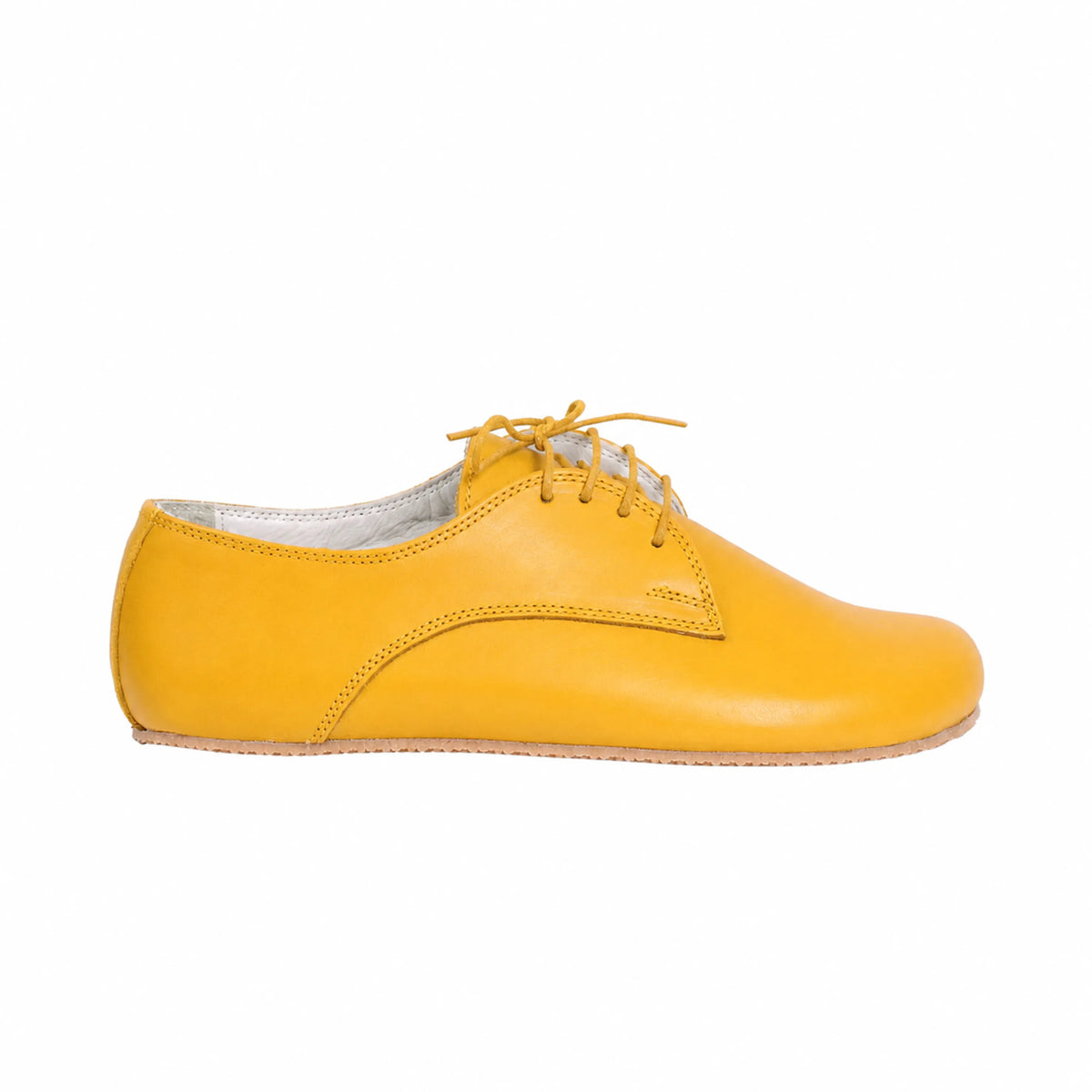 Smooth Barefoot Oxford Shoes – Rubber Sole – Yellow