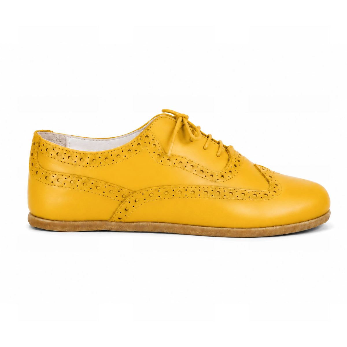 Smooth Barefoot Moccasin Shoes – Classic Sole — Leather Sole – Yellow