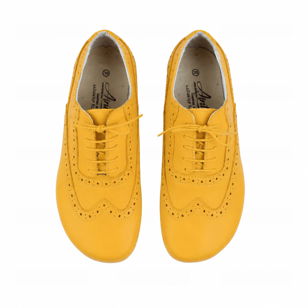 Smooth Barefoot Moccasin Shoes – Rubber Sole – Yellow