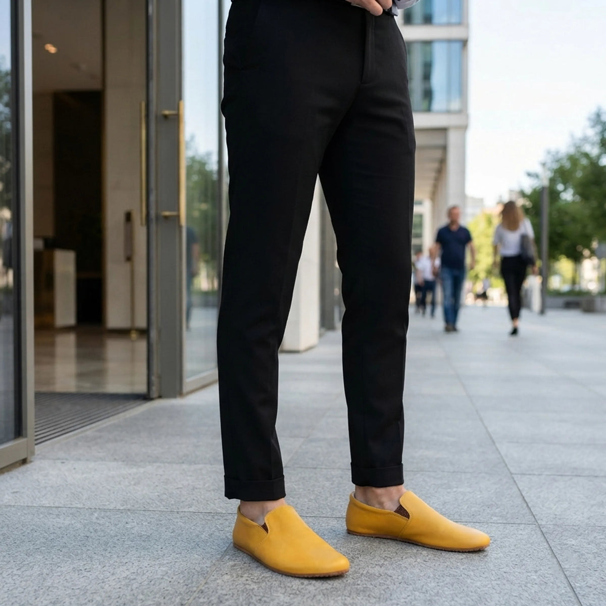 Smooth Barefoot Slip-On Shoes – Rubber Sole – Yellow