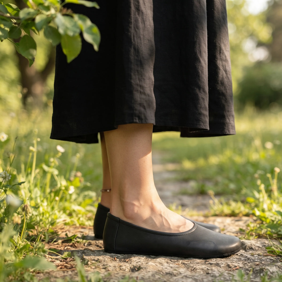 Crazy Barefoot Ballet Shoes – Rubber Sole – Black