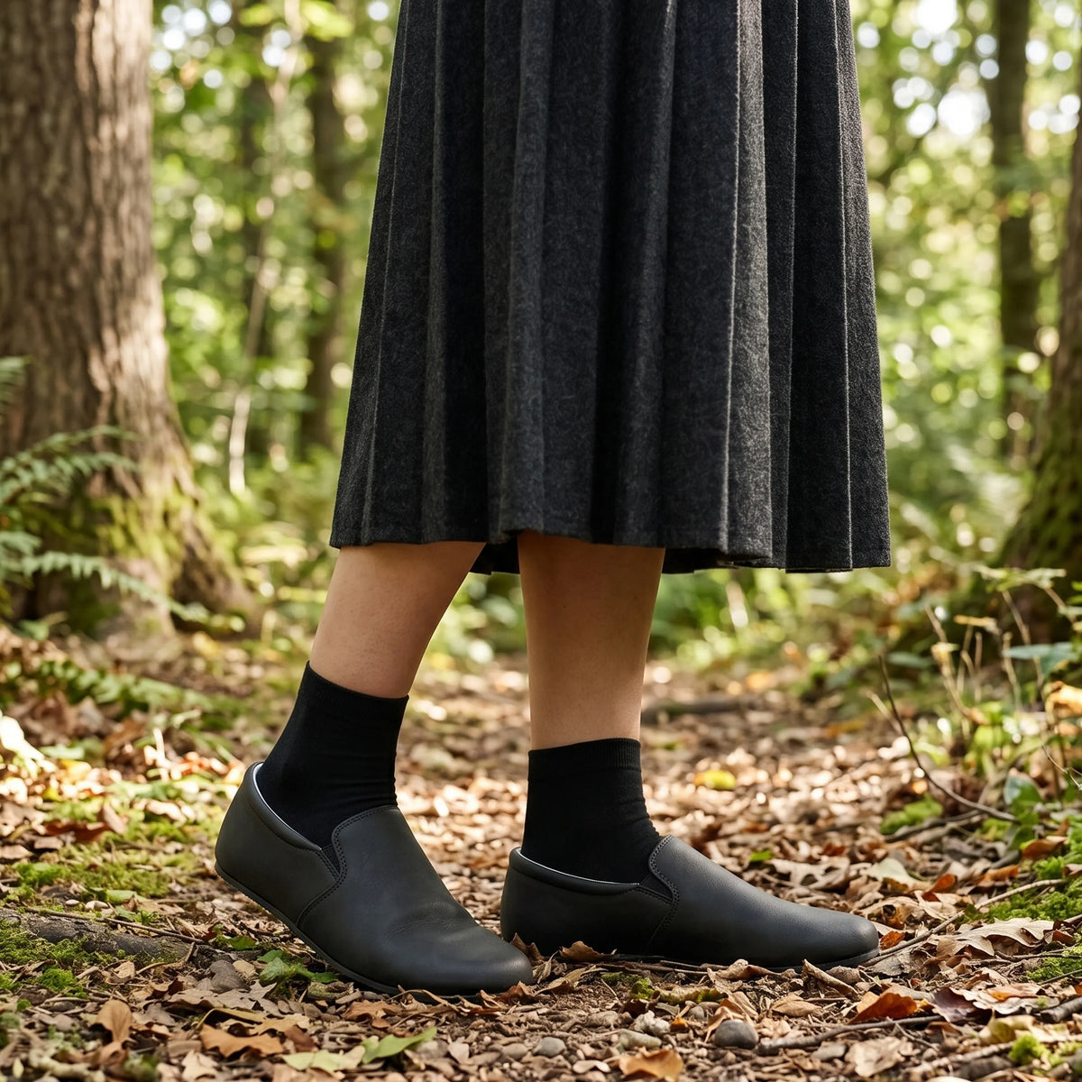 Crazy Barefoot Slip-On Shoes – Rubber Sole – Black