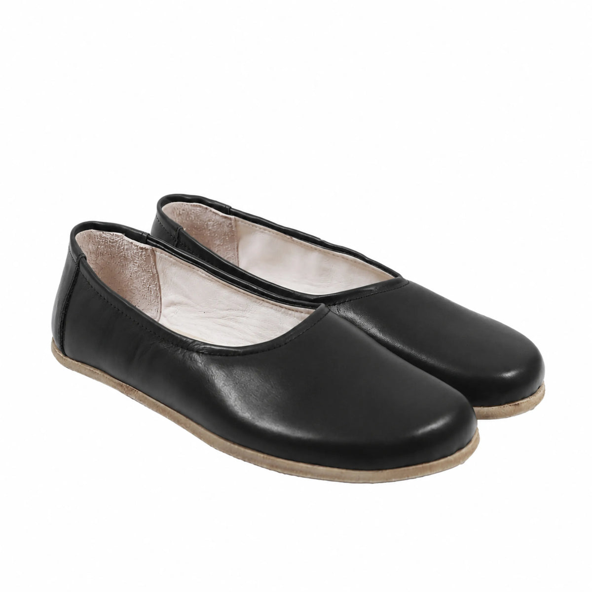 Smooth Barefoot Ballet Shoes – Classic Sole — Leather Sole – Black