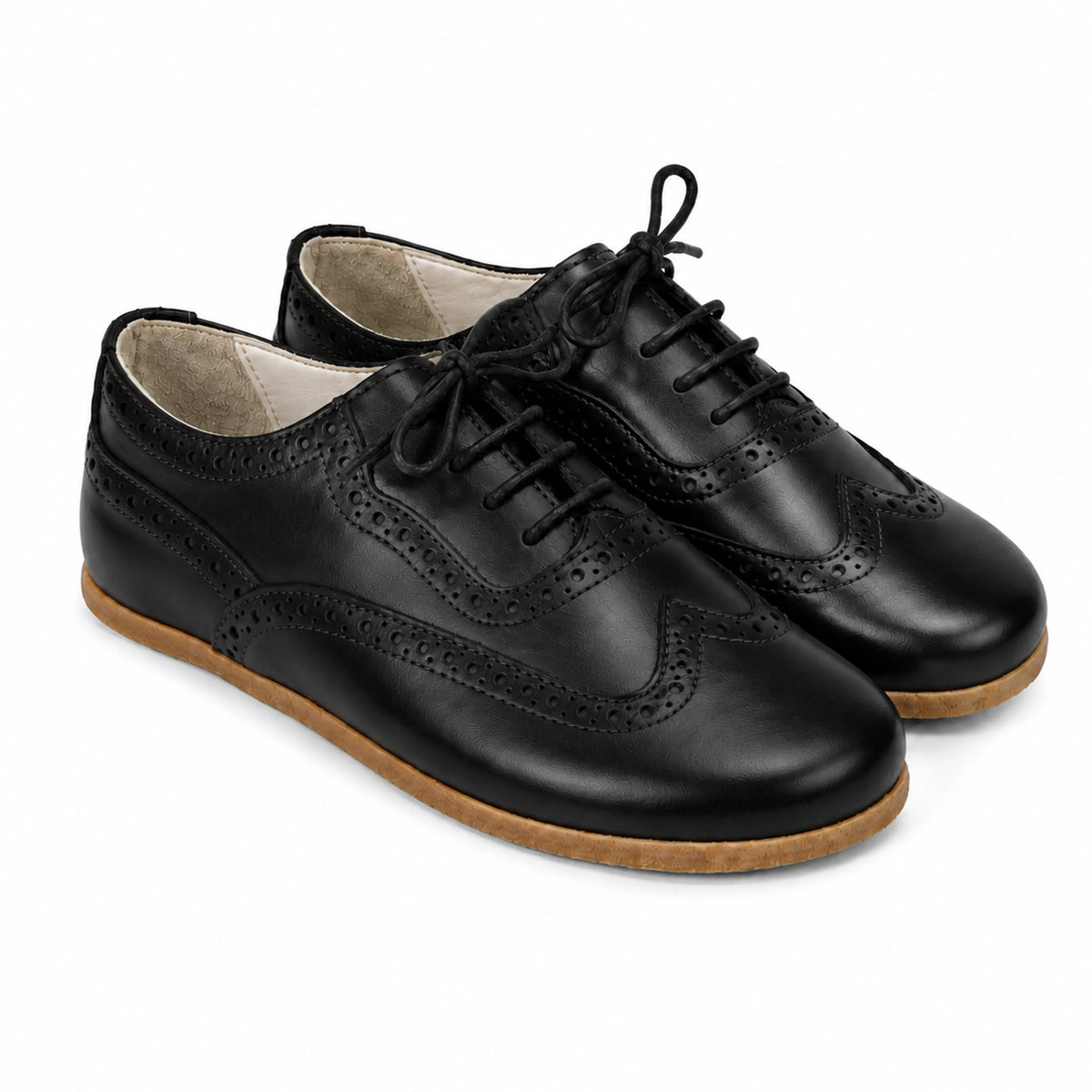 Smooth Barefoot Moccasin Shoes – Classic Sole — Leather Sole – Black