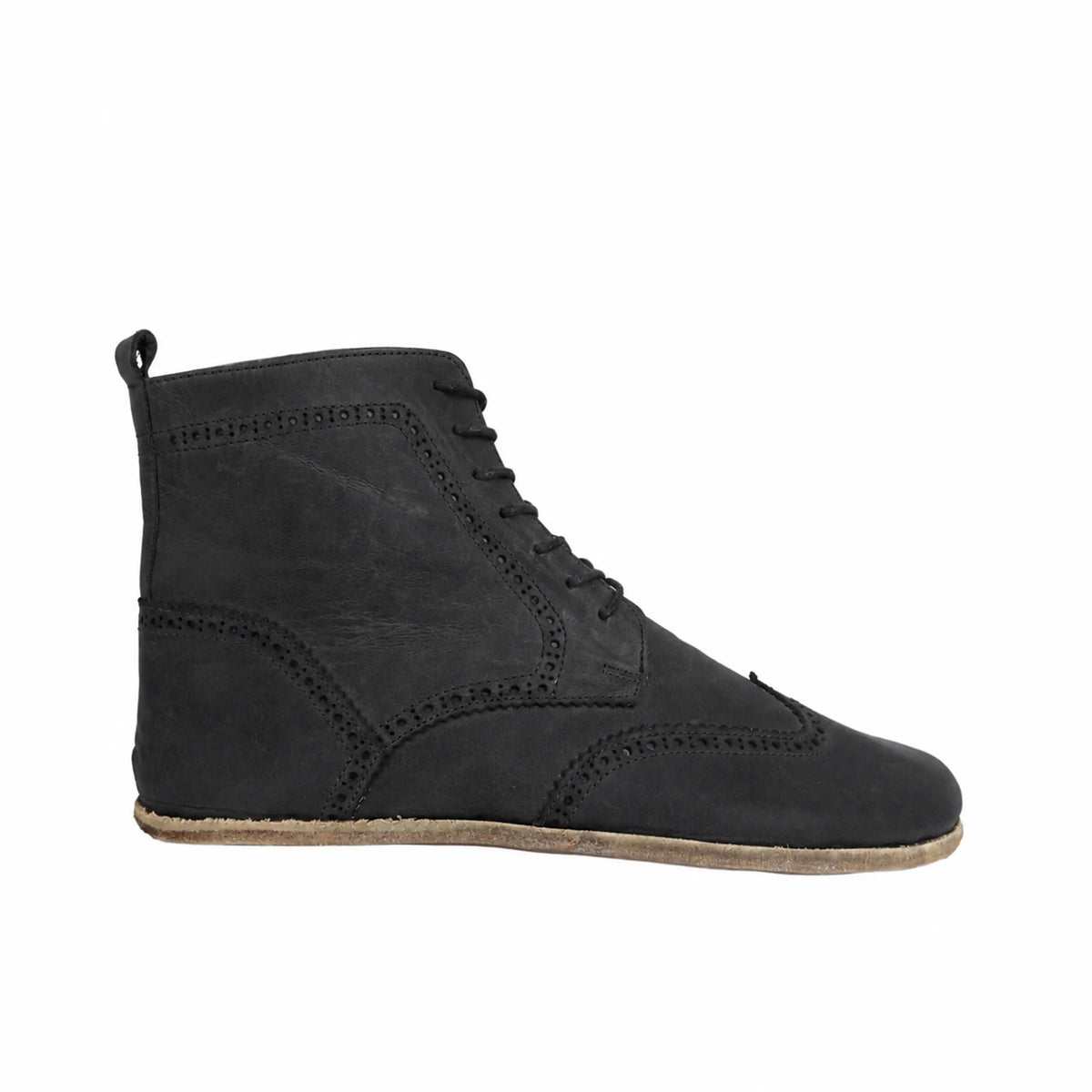 Crazy Barefoot Moccasin Boots Shoes – Classic Sole — Leather Sole – Black