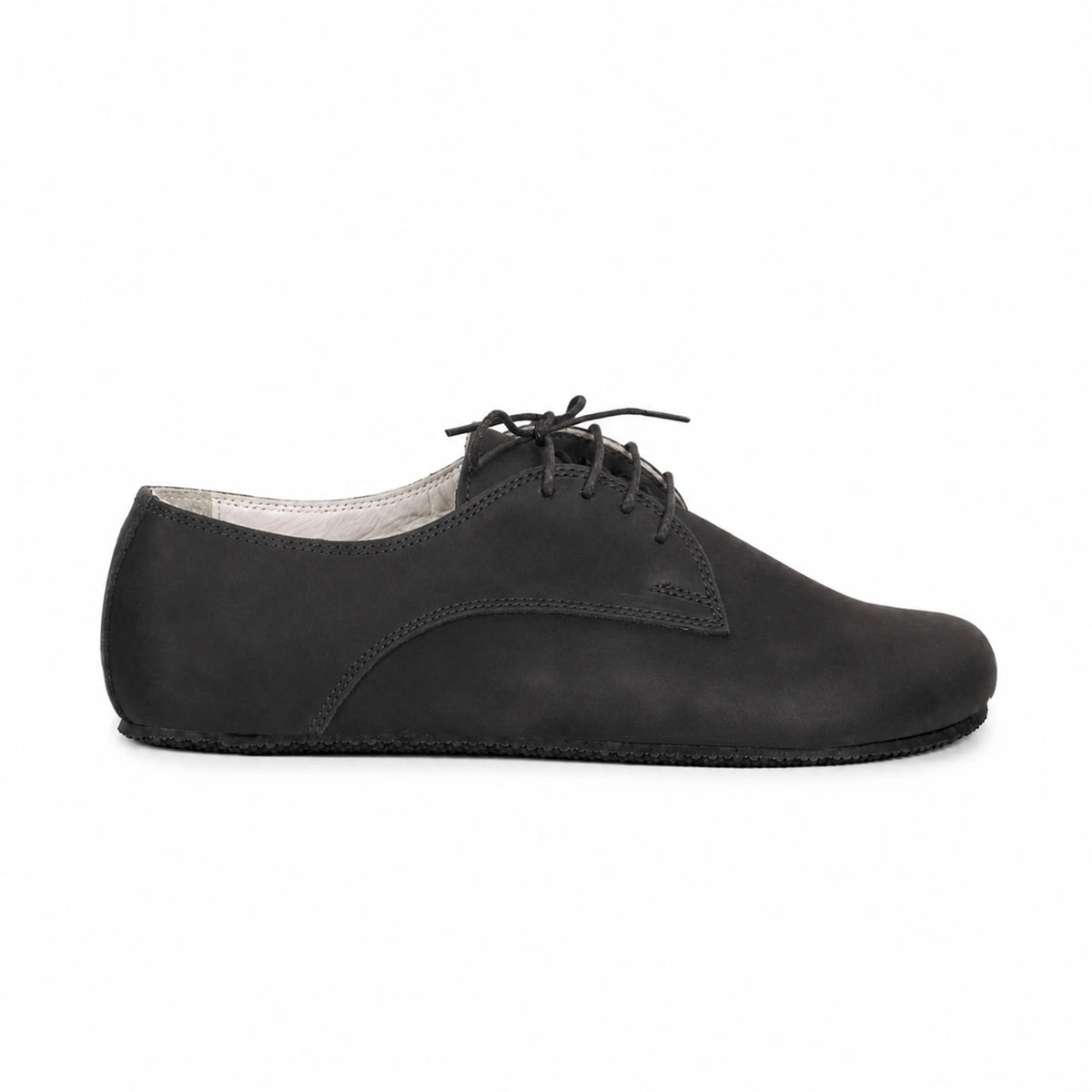 Crazy Barefoot Oxford Shoes – Rubber Sole – Black