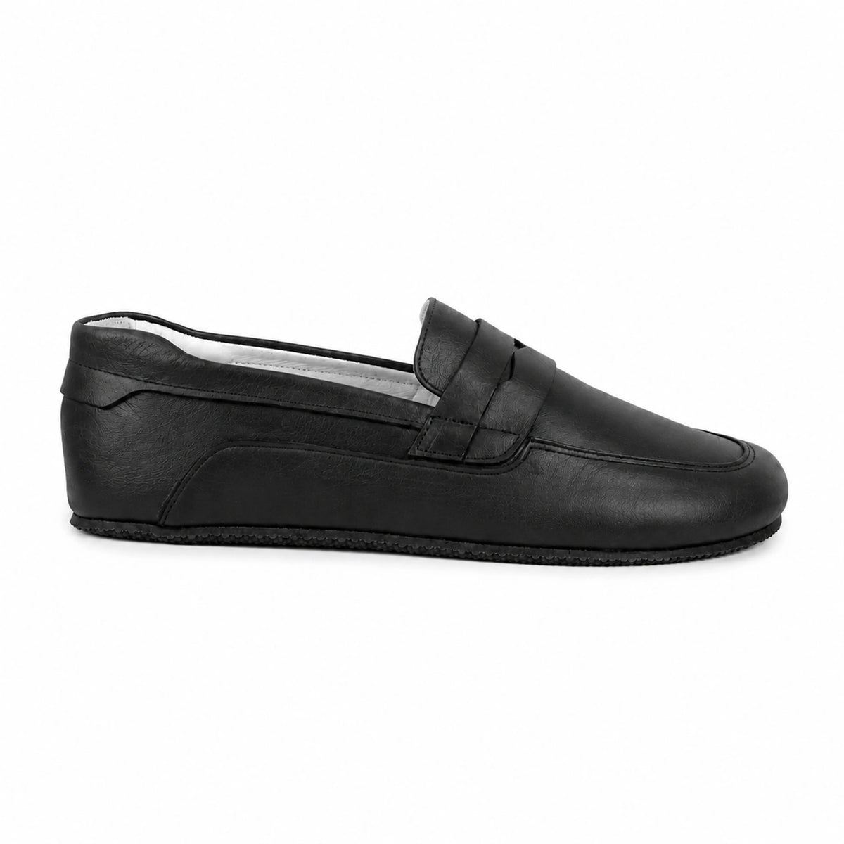 Crazy Barefoot Penny Loafer Shoes – Rubber Sole – Black