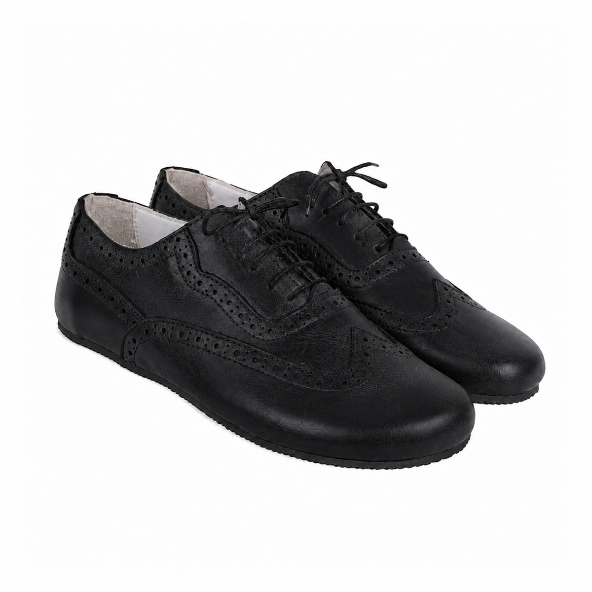 Smooth Barefoot Moccasin Shoes – Rubber Sole – Black