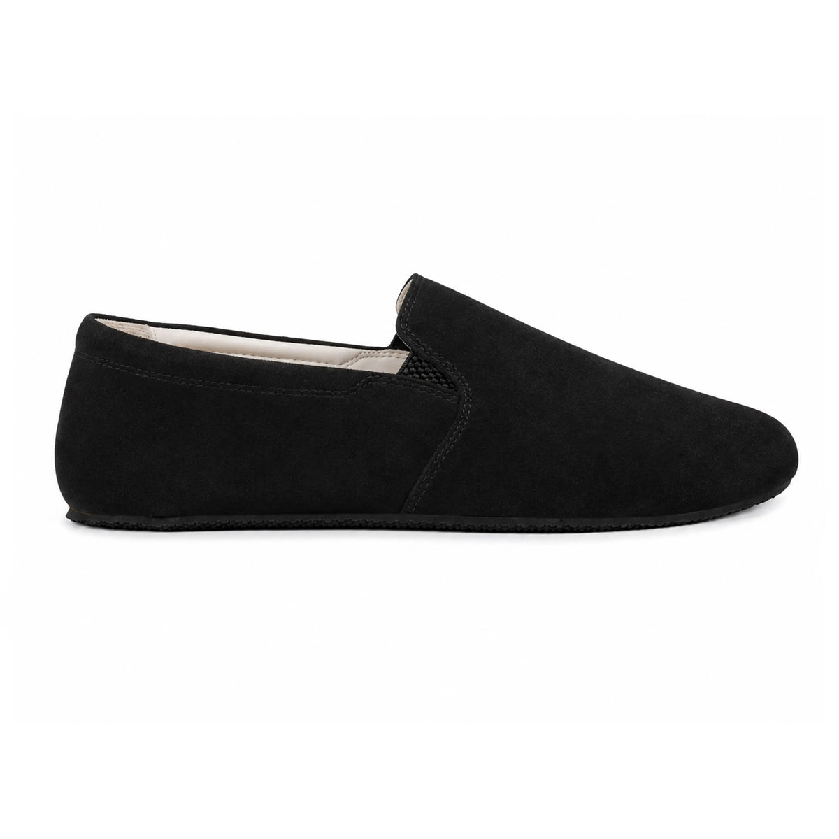Suede Barefoot Slip-On Shoes – Rubber Sole – Black