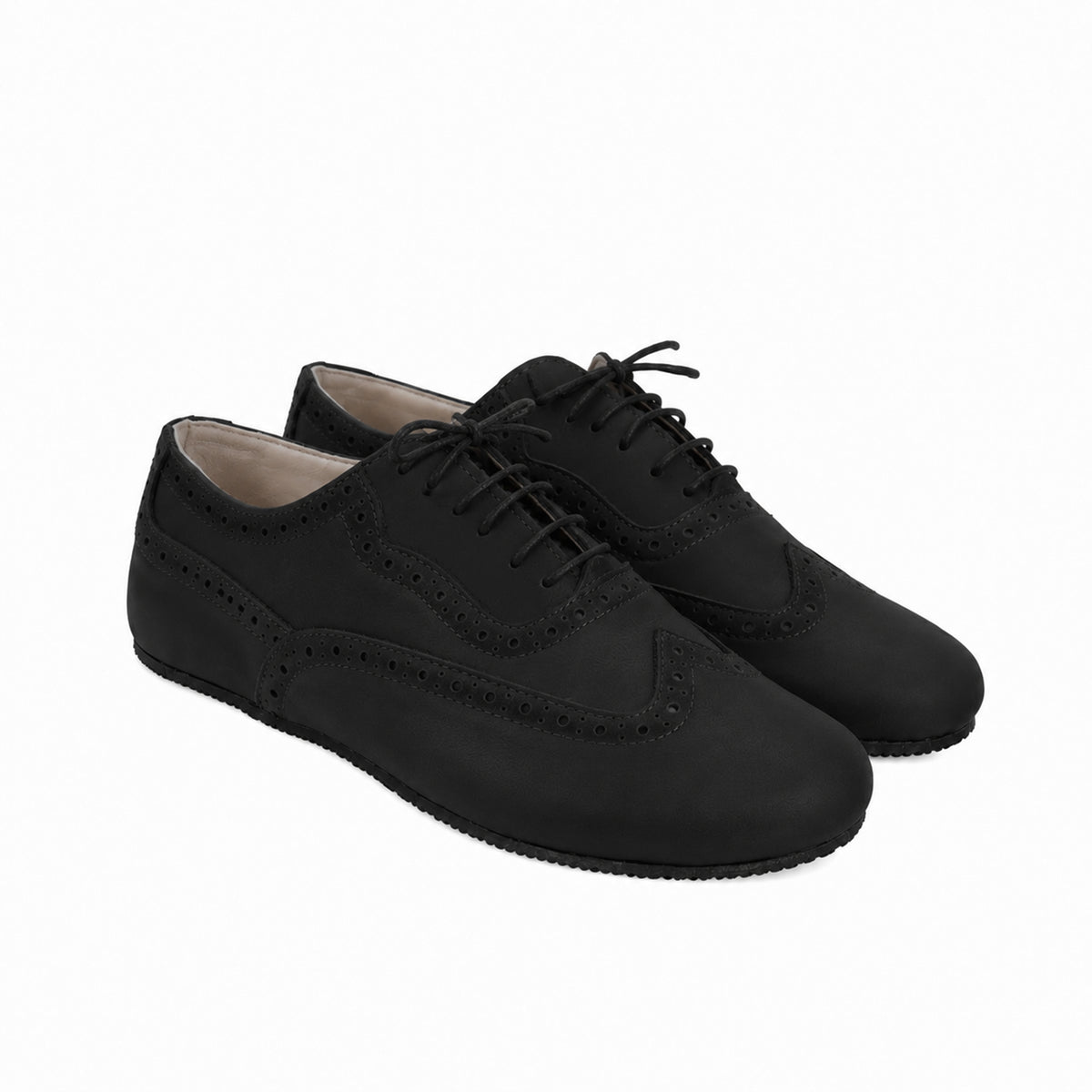 Crazy Barefoot Moccasin Shoes – Rubber Sole – Black