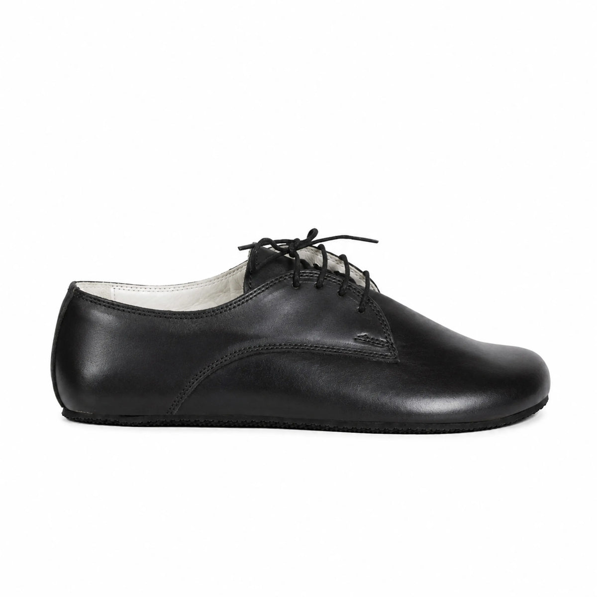 Smooth Barefoot Oxford Shoes – Rubber Sole – Black
