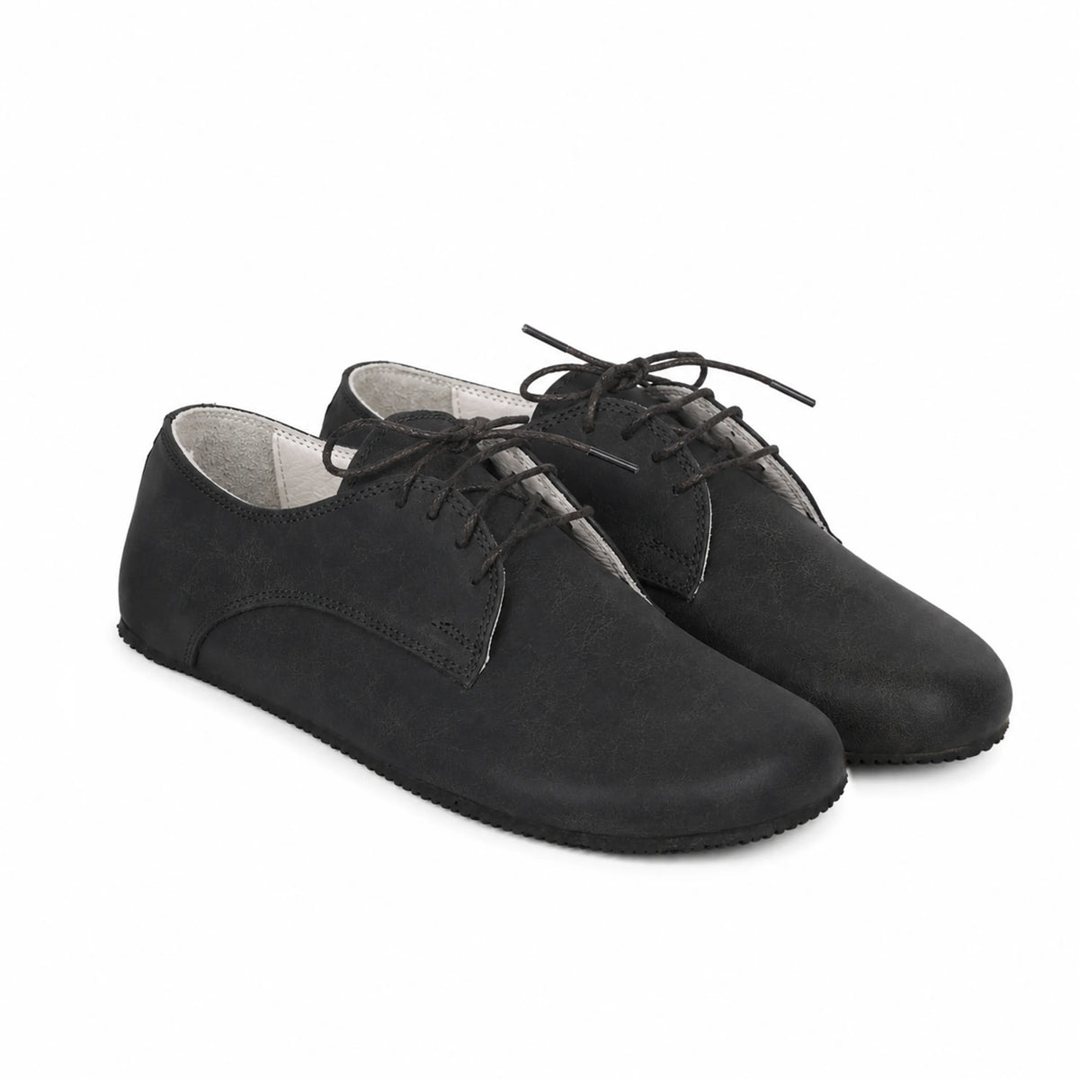 Crazy Barefoot Oxford Shoes – Rubber Sole – Black