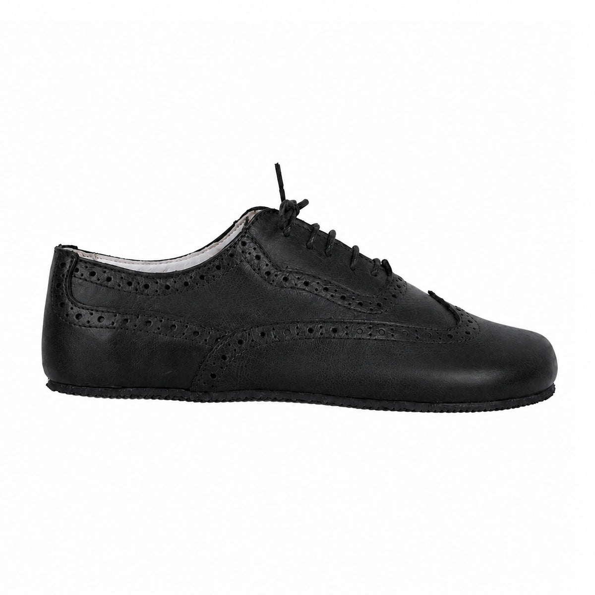 Smooth Barefoot Moccasin Shoes – Rubber Sole – Black
