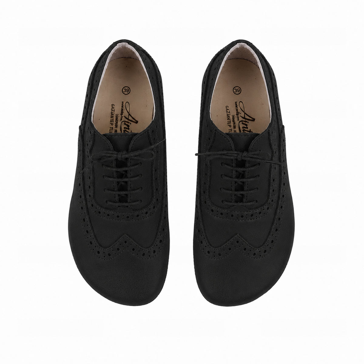 Crazy Barefoot Moccasin Shoes – Rubber Sole – Black