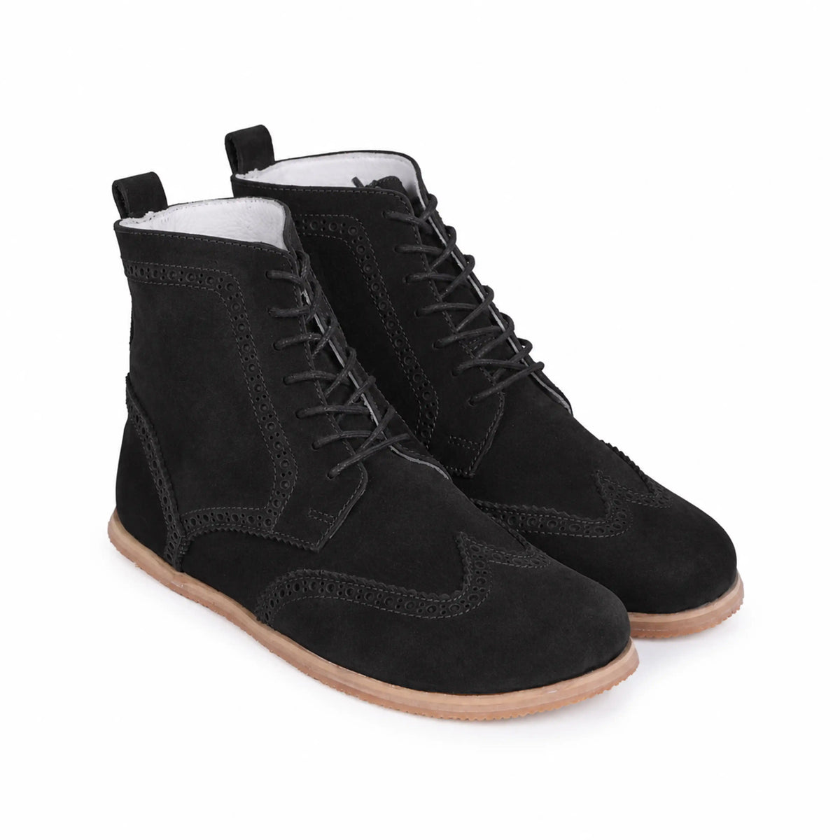 Suede Barefoot Moccasin Boots Shoes – Eva Outsole – Black
