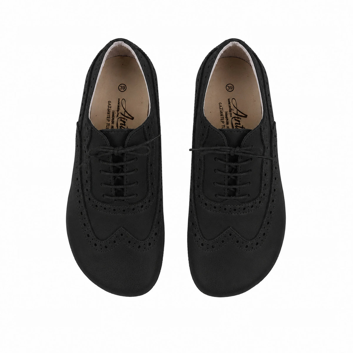 Crazy Barefoot Moccasin Shoes – Rubber Sole – Black