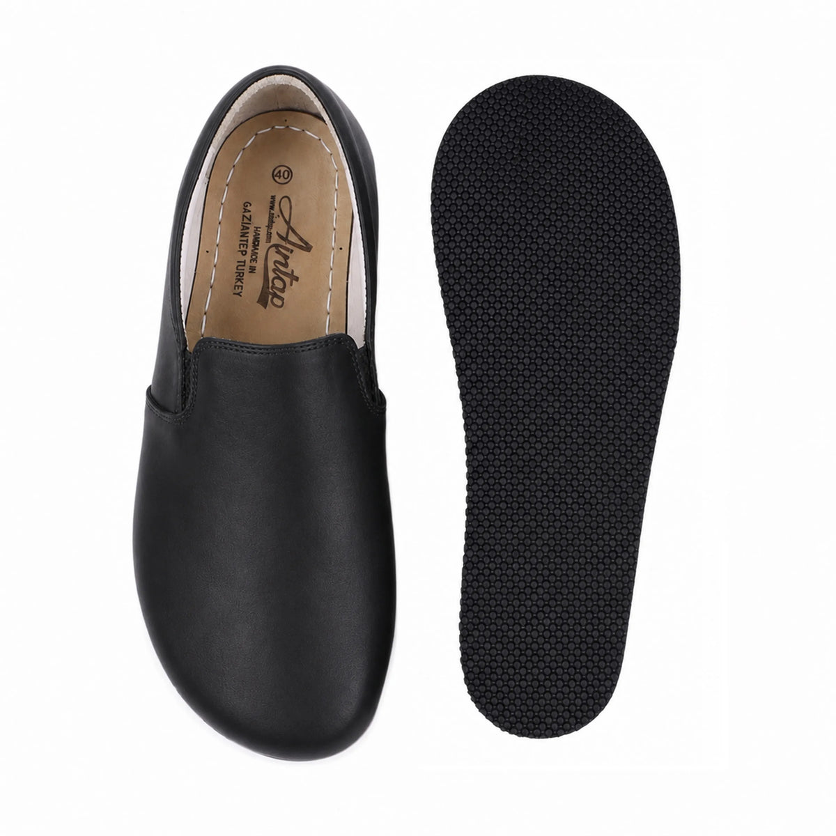 Smooth Barefoot Slip-On Shoes – Rubber Sole – Black