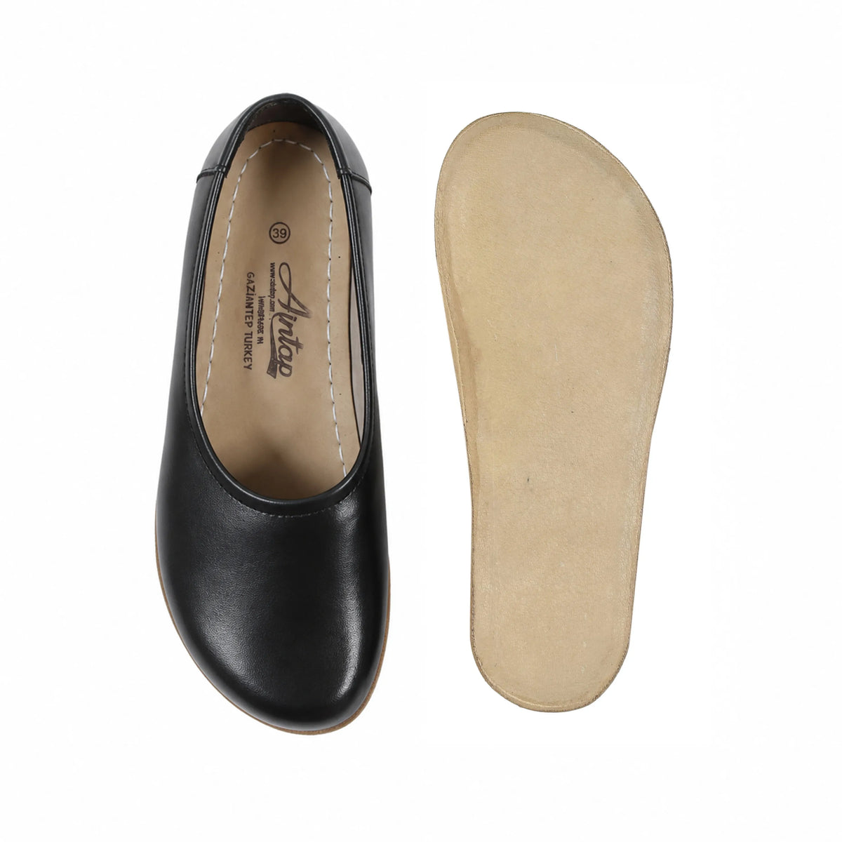 Smooth Barefoot Ballet Shoes – Classic Sole — Leather Sole – Black
