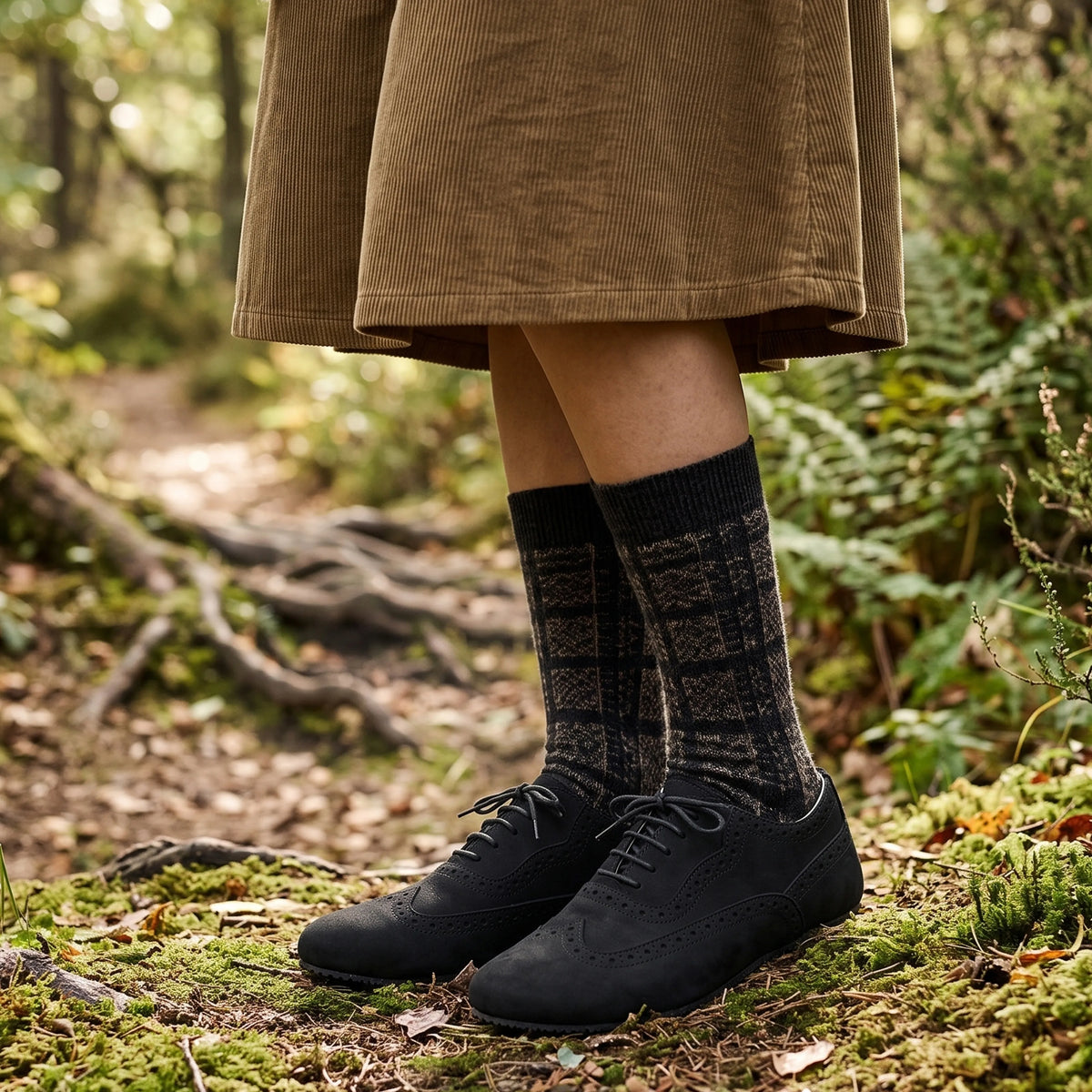 Nubuck Barefoot Moccasin Shoes – Rubber Sole – Black