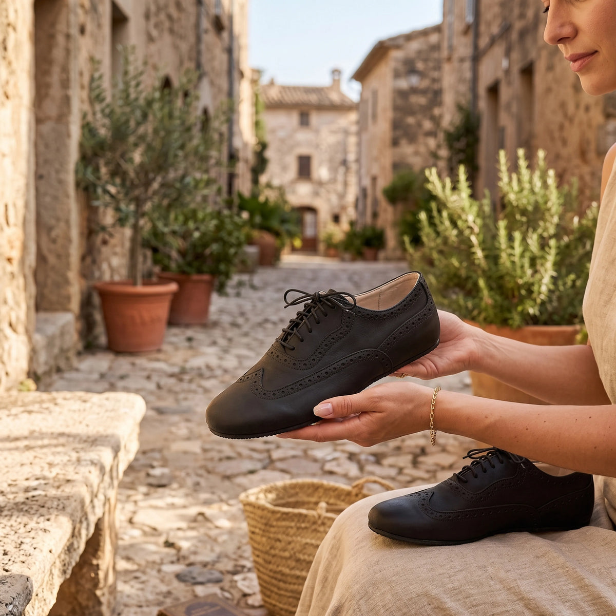 Crazy Barefoot Moccasin Shoes – Rubber Sole – Black