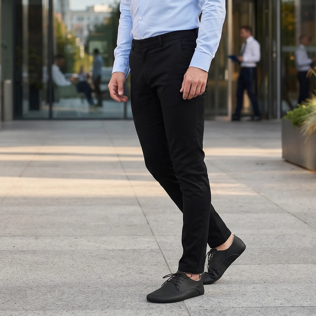Crazy Barefoot Oxford Shoes – Rubber Sole – Black
