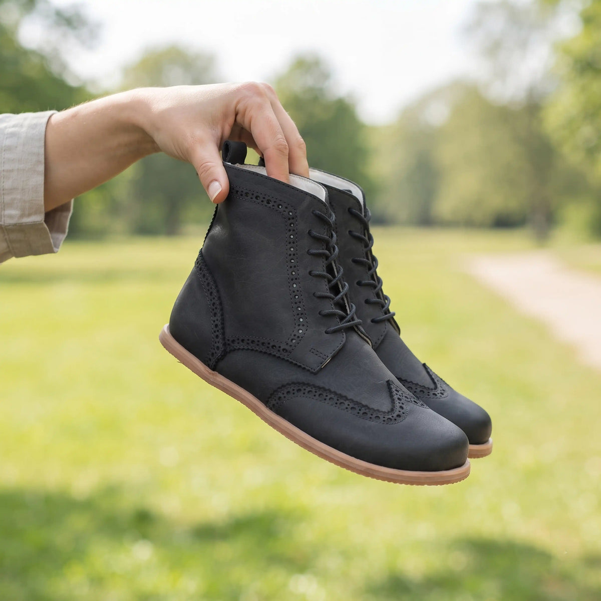 Crazy Barefoot Moccasin Boots Shoes – Eva Outsole – Black