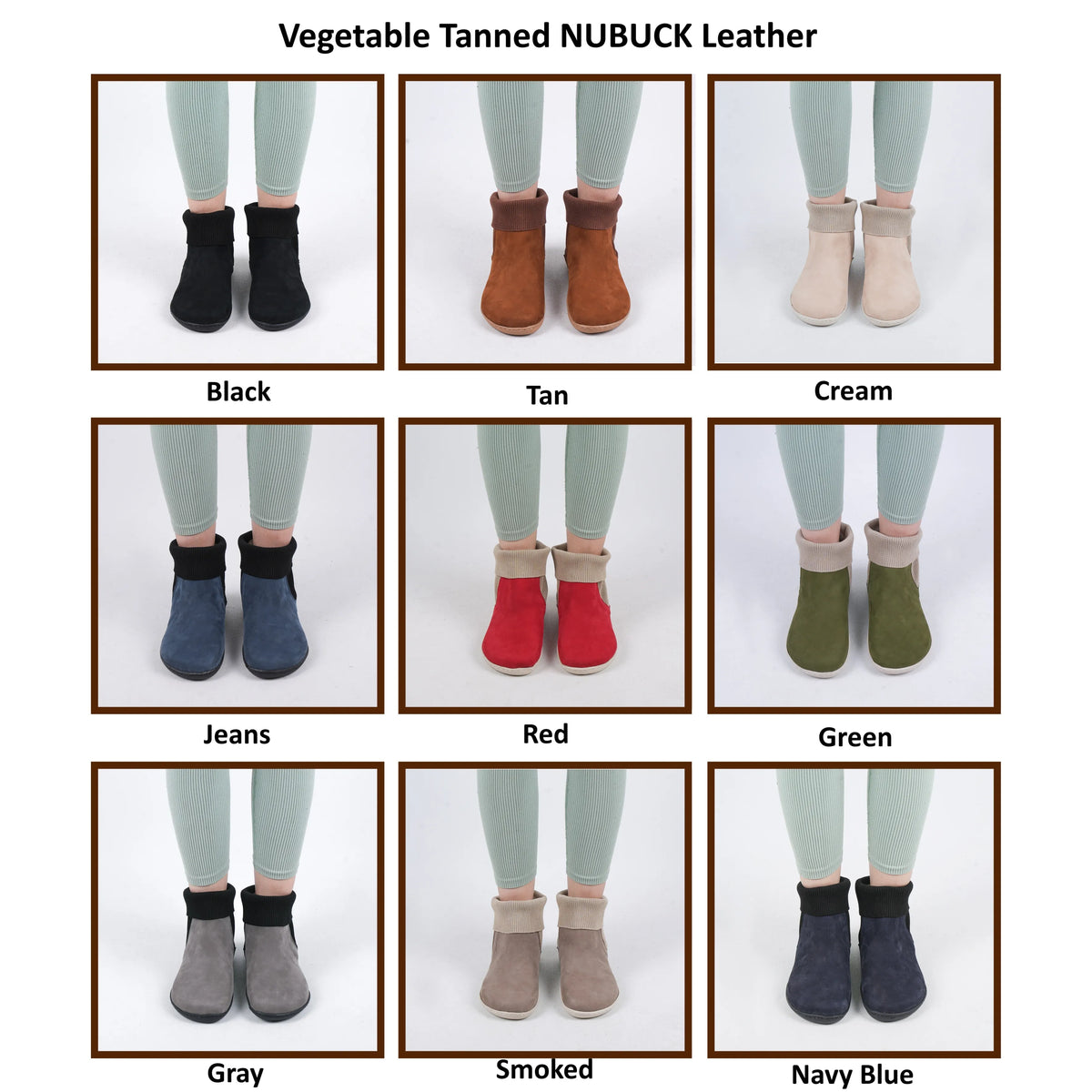 Nubuck Barefoot Socks Chelsea Shoes – 6mm Rubber Sole – Green