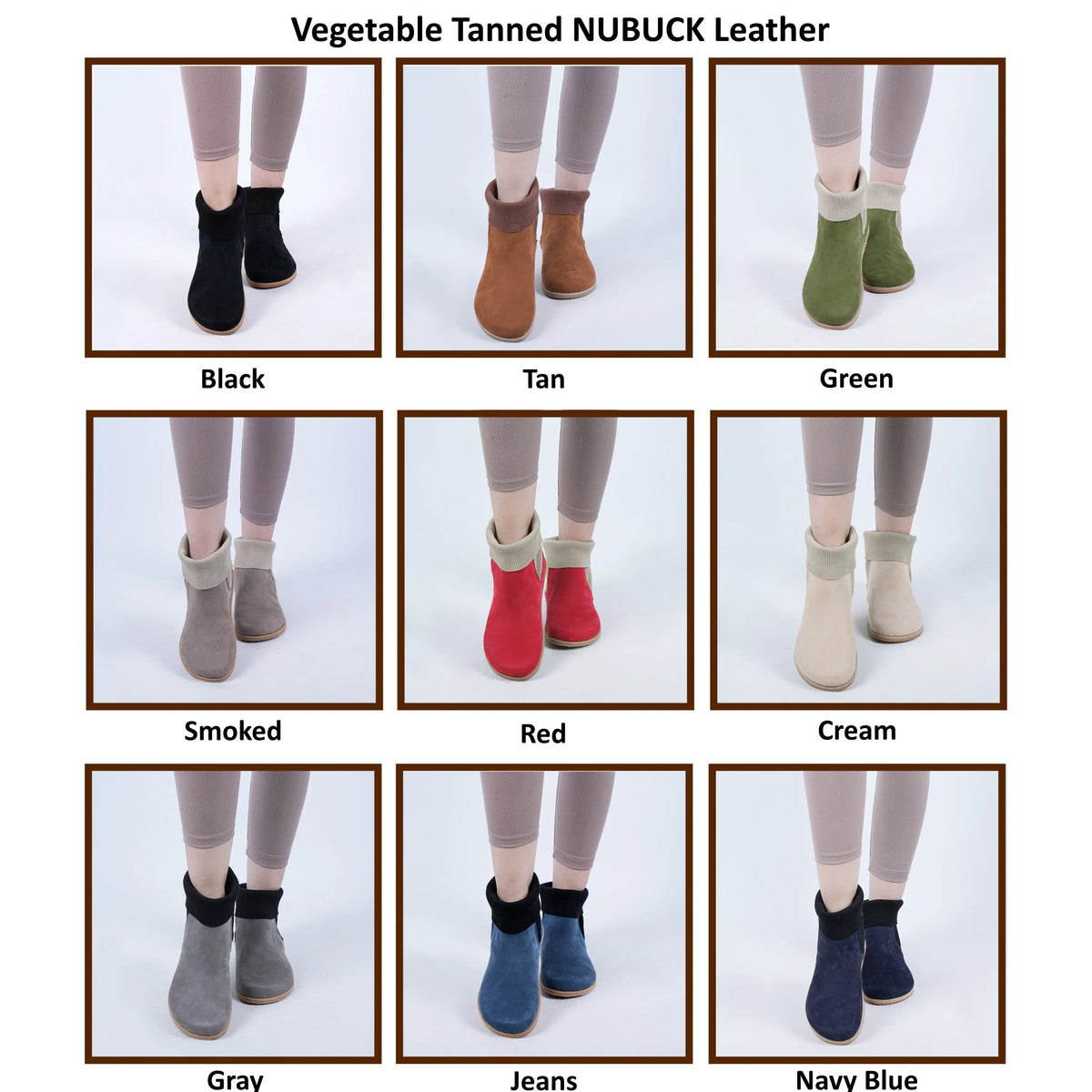 Nubuck Barefoot Socks Chelsea Shoes – Eva Outsole – Tan