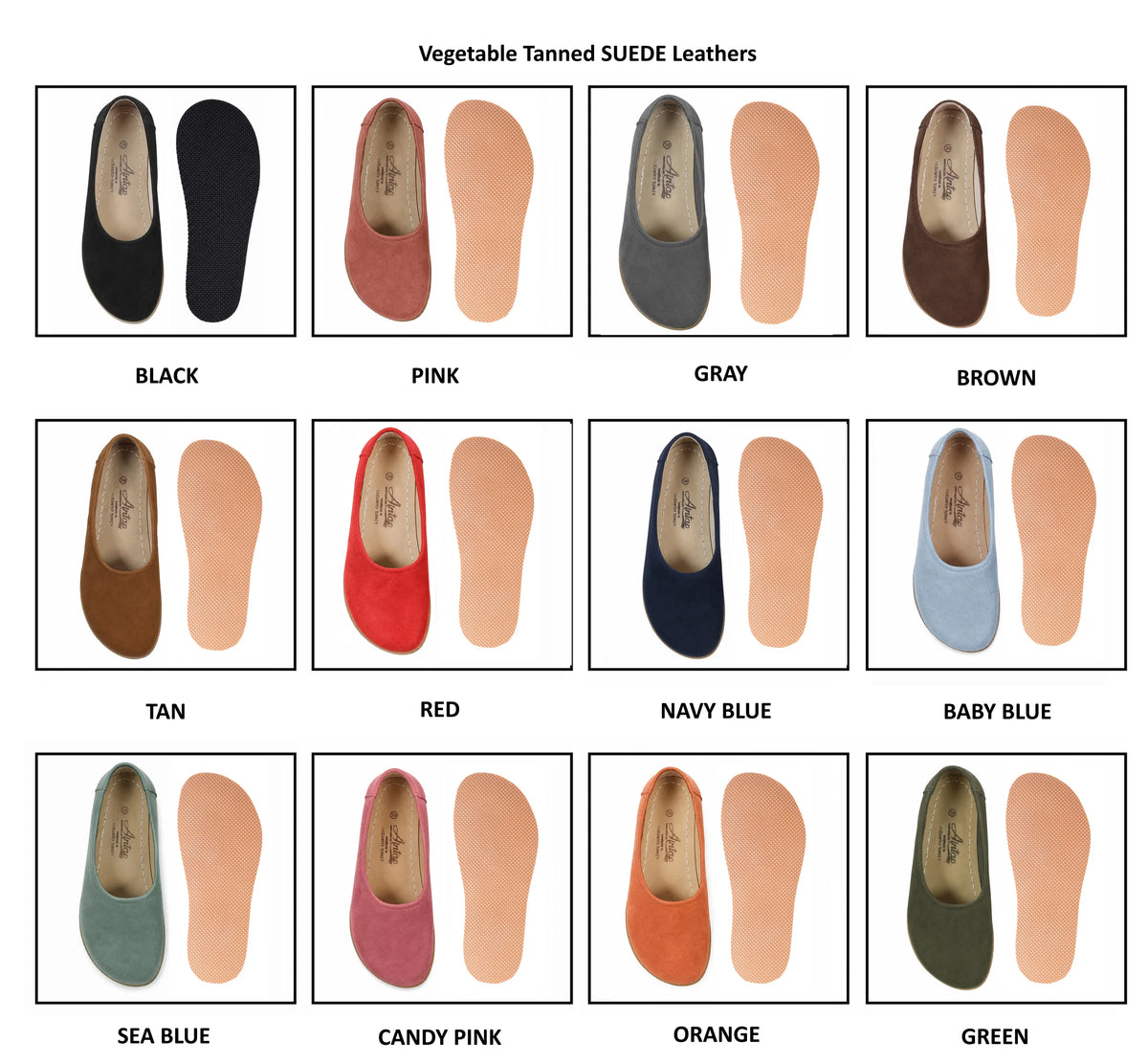 Suede Barefoot Ballet Shoes – Rubber Sole – Sea Blue