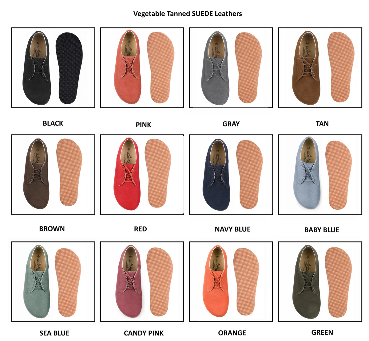 Suede Barefoot Oxford Shoes – Rubber Sole – Pink