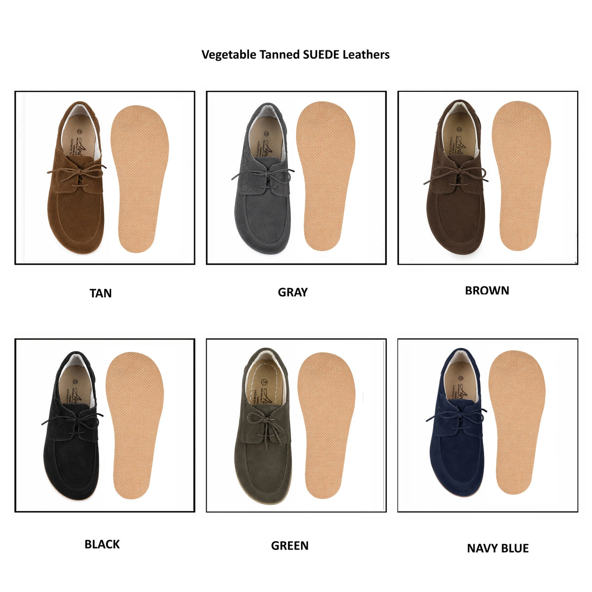 Suede Barefoot Laces Penny Loafer Shoes – Rubber Sole – Gray