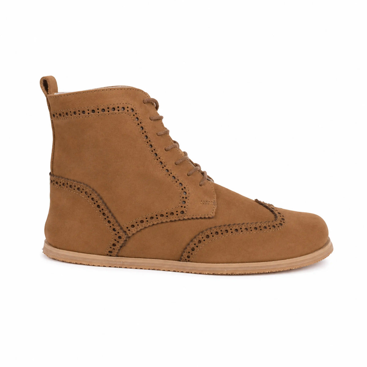 Nubuck Barefoot Moccasin Boots Shoes – Eva Outsole – Tan