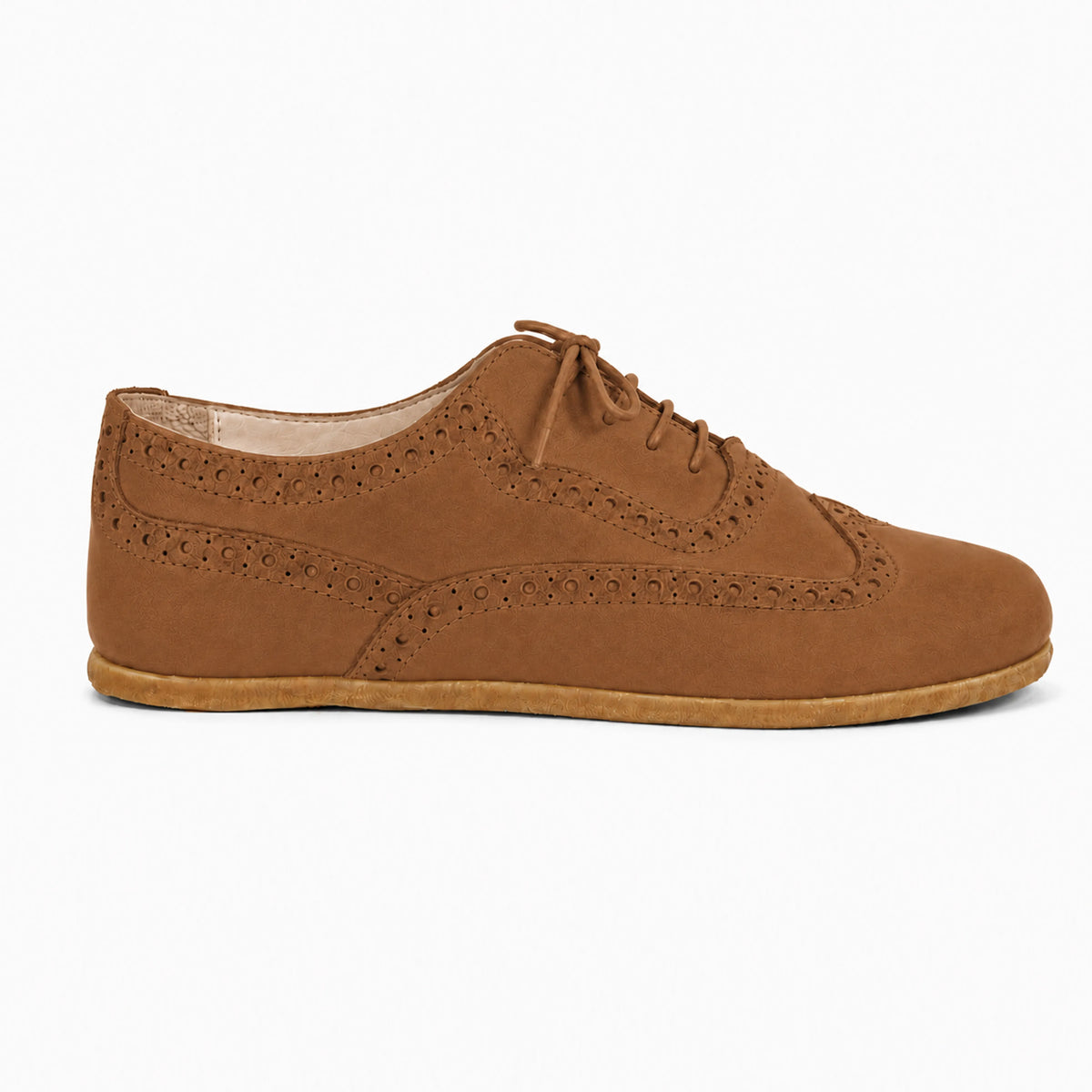 Nubuck Barefoot Moccasin Shoes – Classic Sole — Leather Sole – Tan