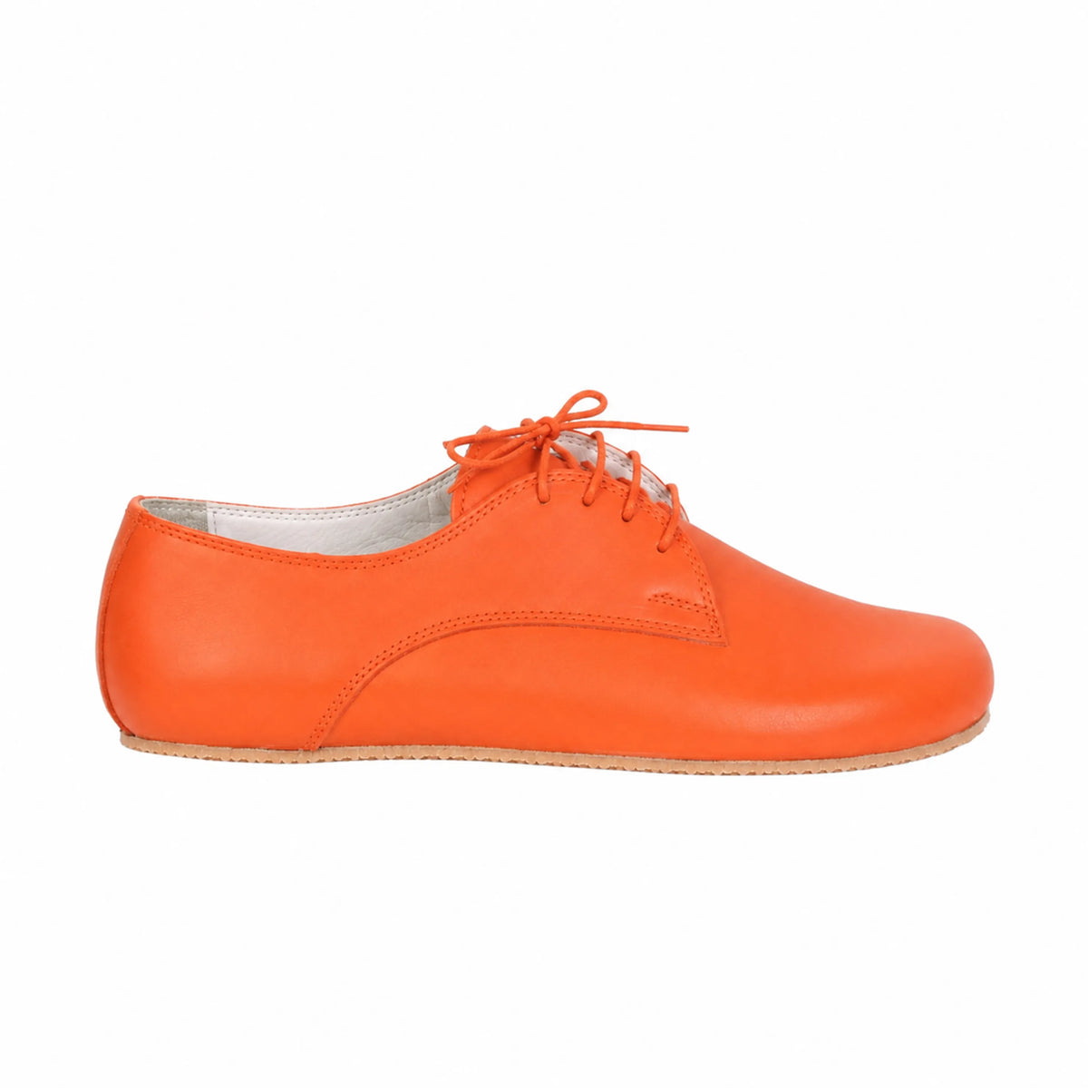 Smooth Barefoot Oxford Shoes – Rubber Sole – Orange