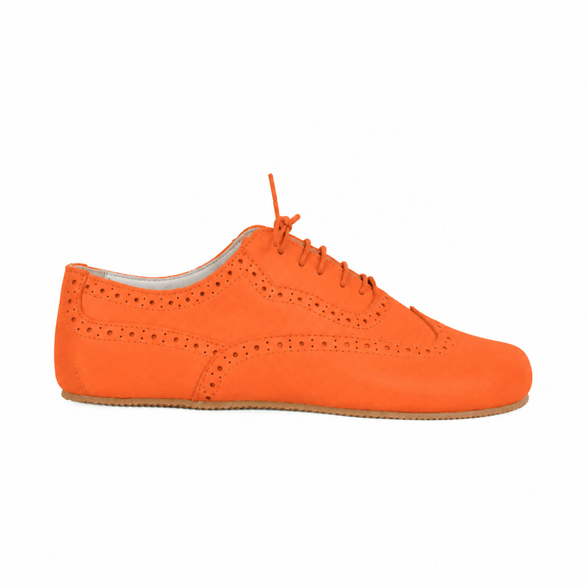 Smooth Barefoot Moccasin Shoes – Rubber Sole – Orange