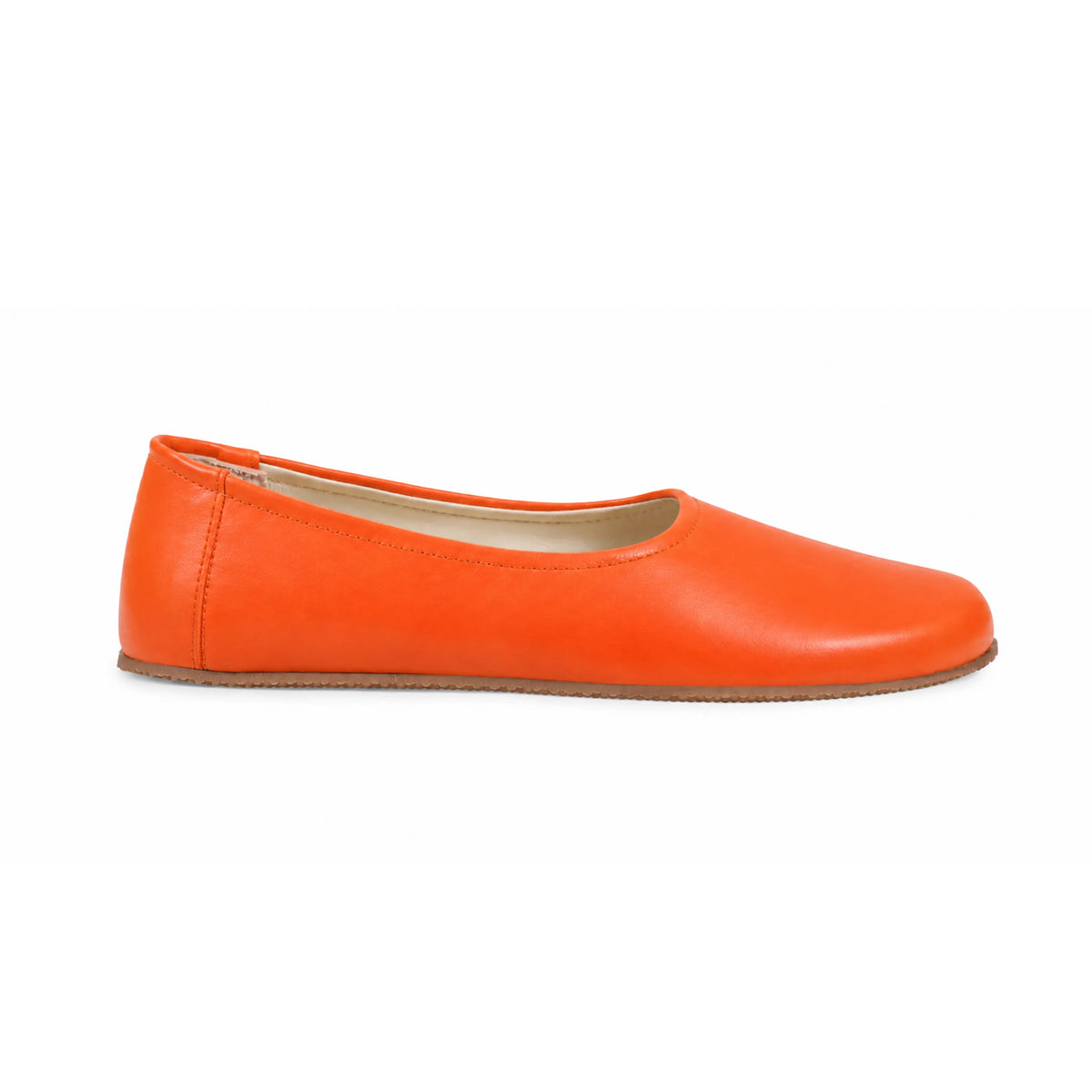 Smooth Barefoot Ballet Shoes – Rubber Sole – Orange
