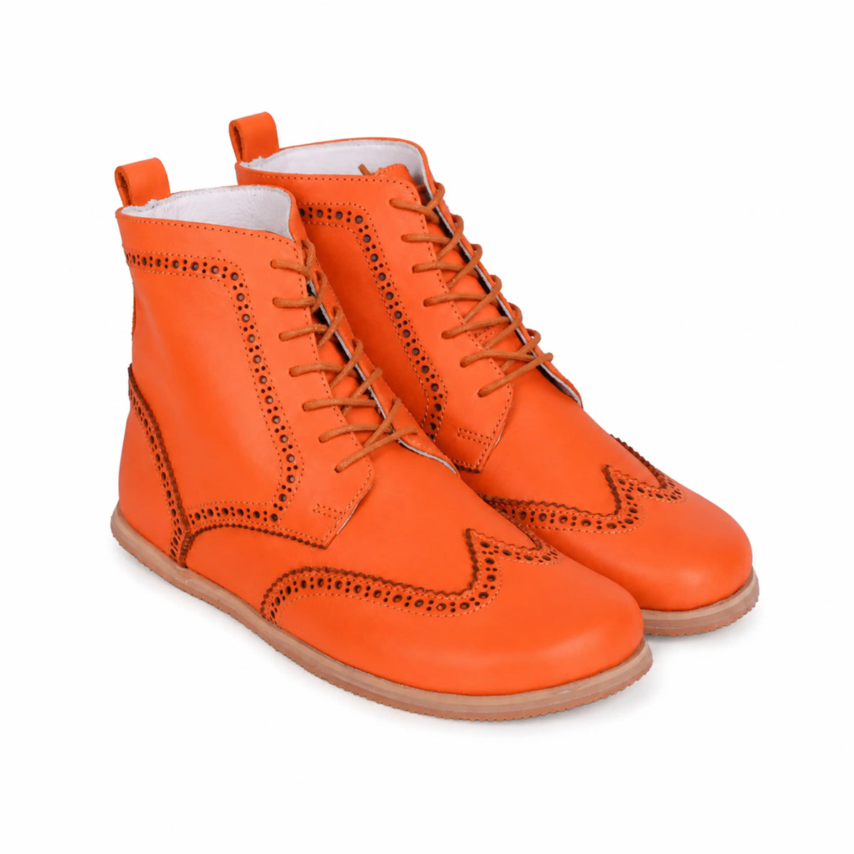 Smooth Barefoot Moccasin Boots Shoes – Eva Outsole – Orange