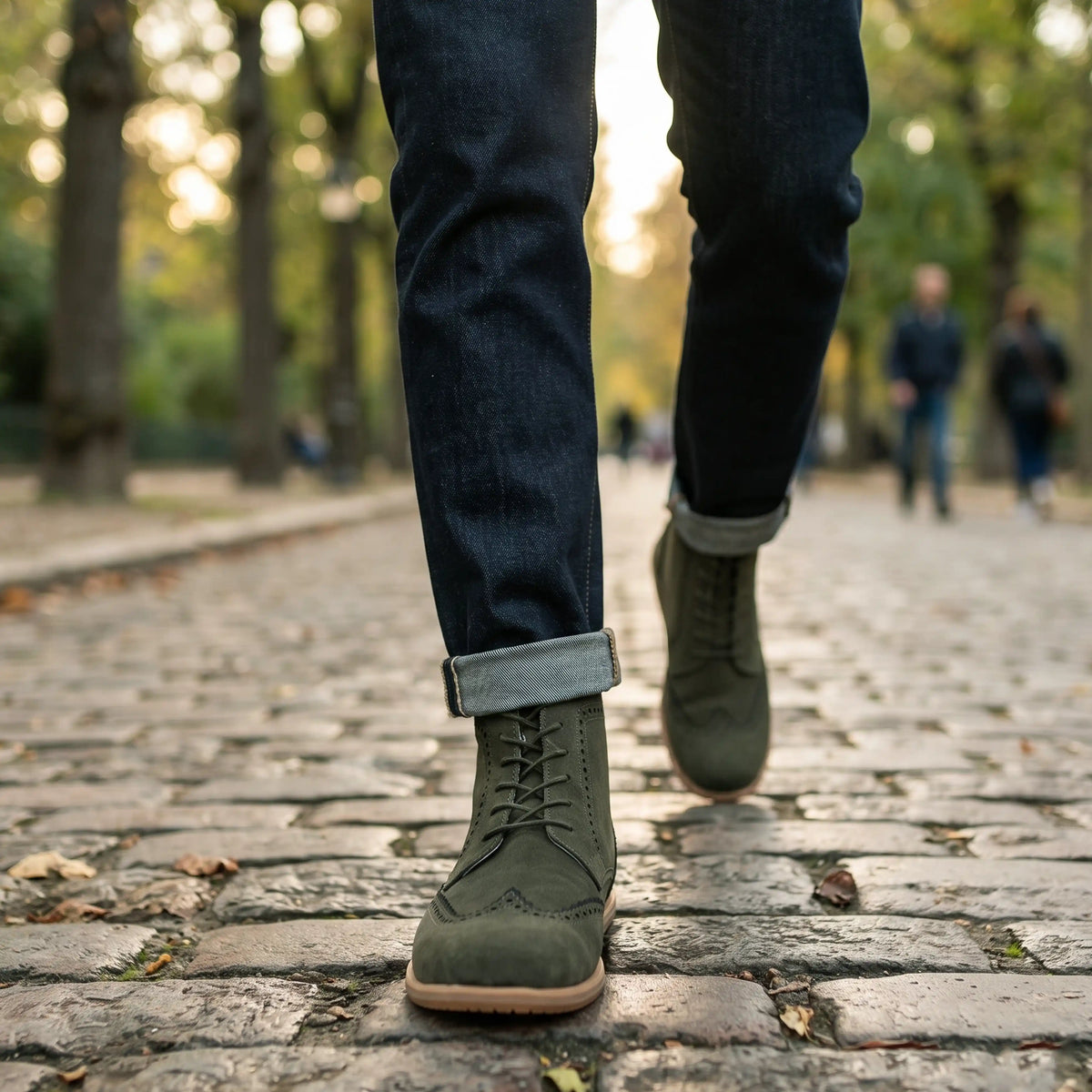Suede Barefoot Moccasin Boots Shoes – Eva Outsole – Green