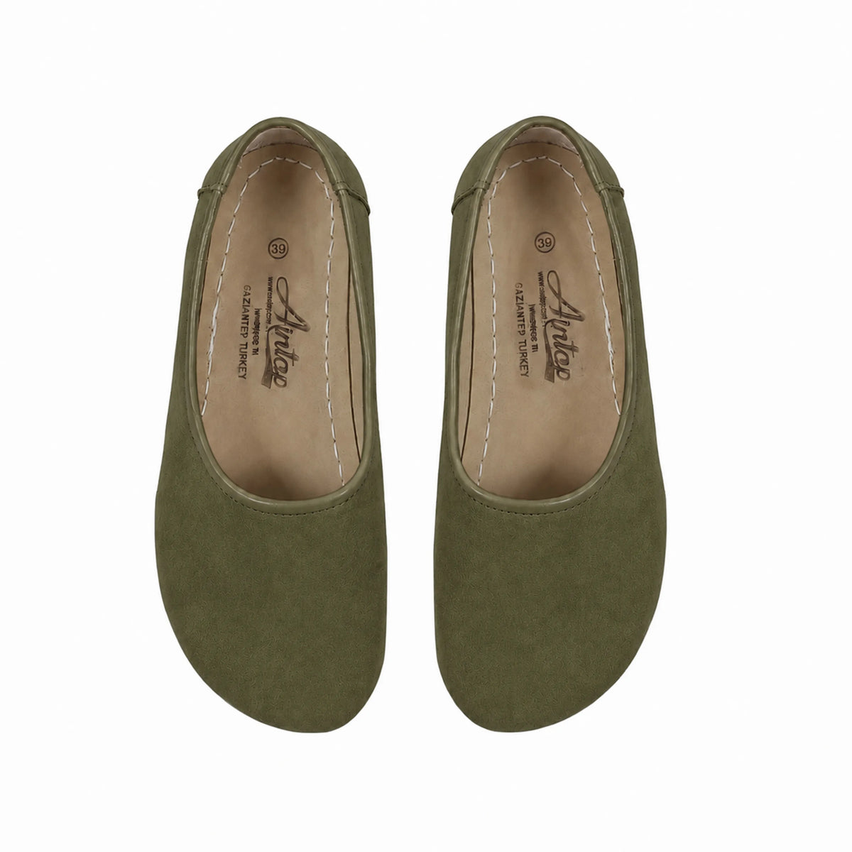 Nubuck Barefoot Ballet Shoes – Rubber Sole – Green
