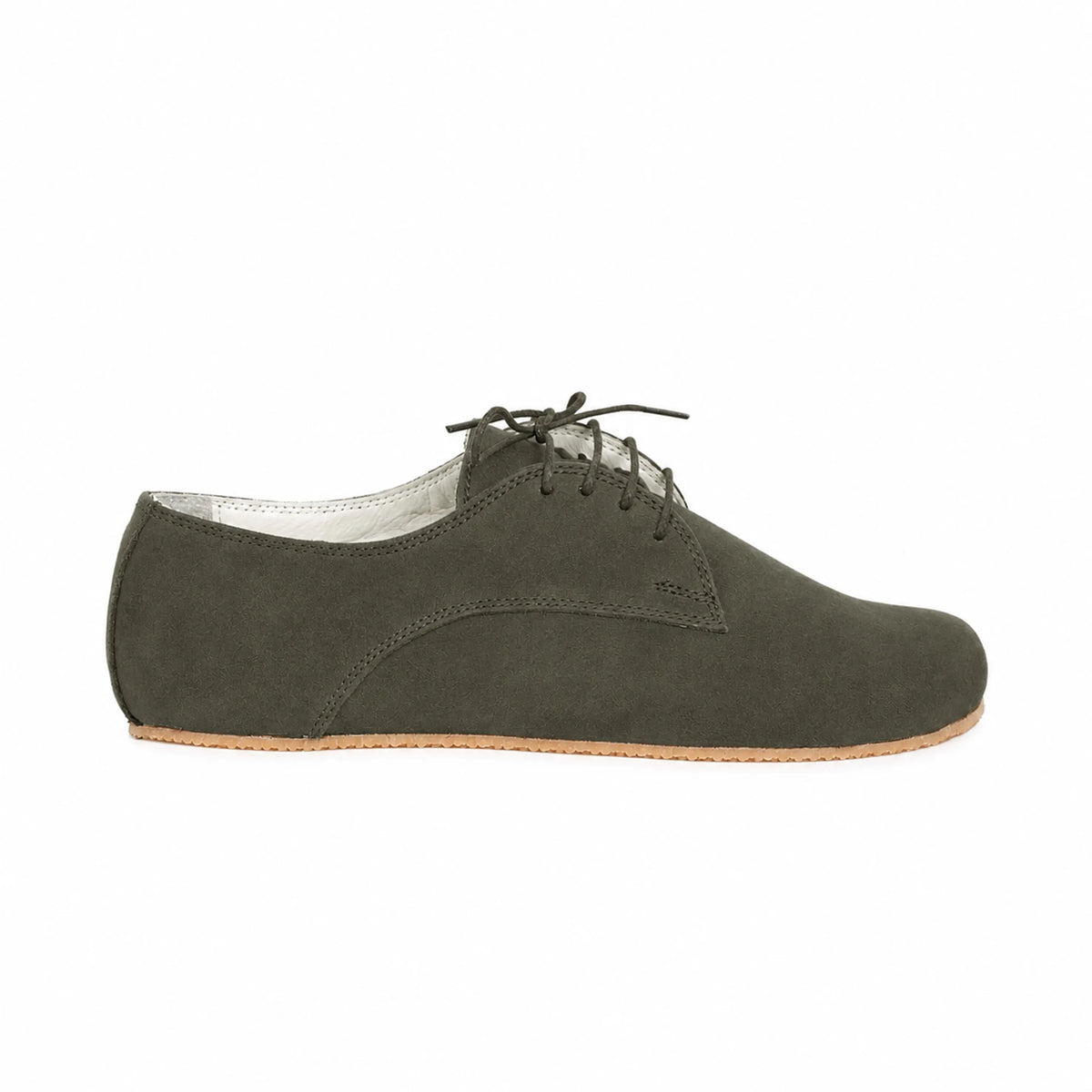 Suede Barefoot Oxford Shoes – Rubber Sole – Green