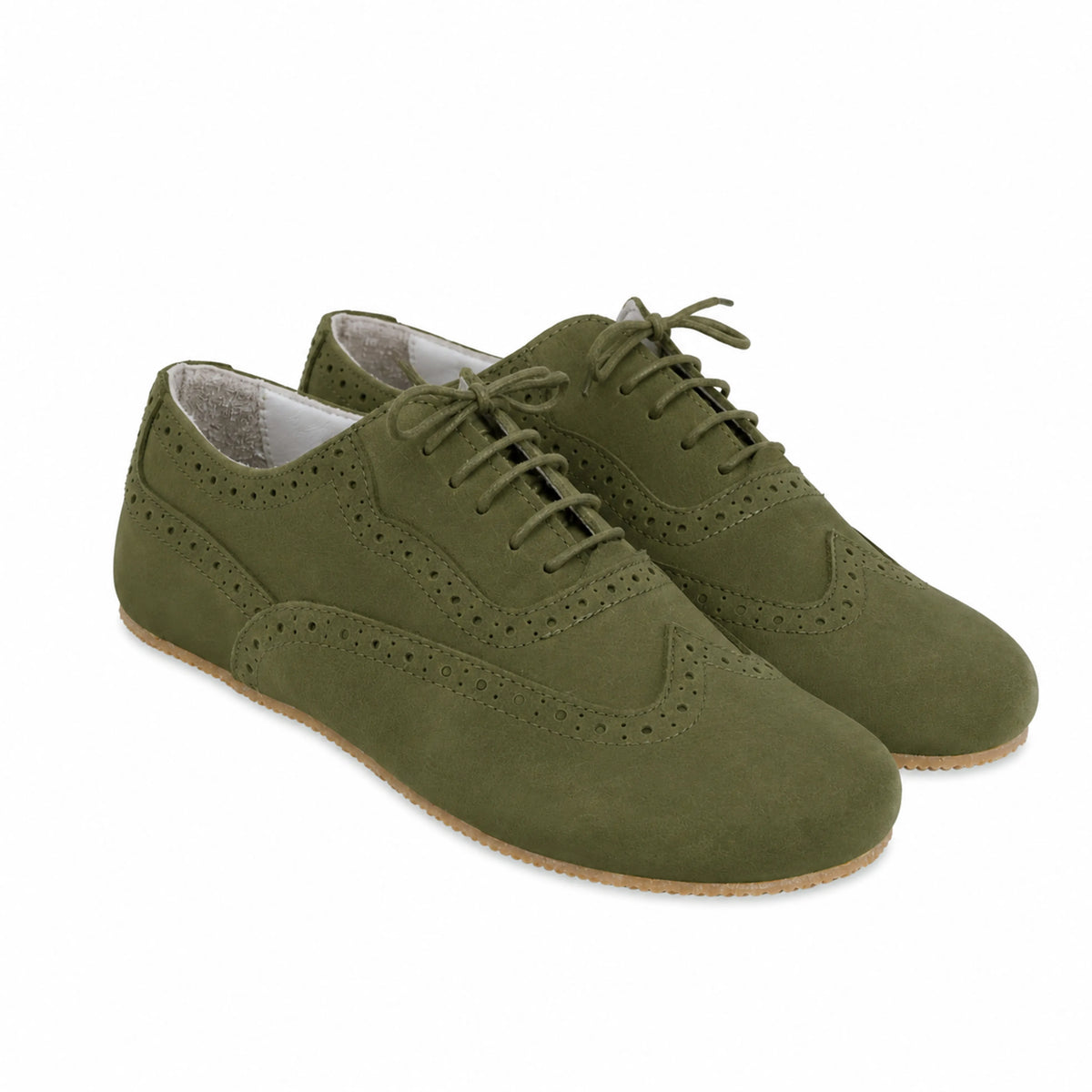 Nubuck Barefoot Moccasin Shoes – Rubber Sole – Green